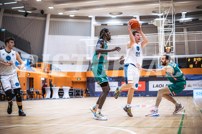 Basketball, Win2Day Superliga 2022/23, Grunddurchgang 17.Runde, Vienna Timberwolves, Kapfenberg Bulls, Jonas John (99)