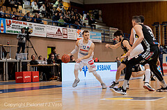 Basketball, win2day Basketball Superliga 2022/23, Grunddurchgang Runde 17, Oberwart Gunners, Flyers Wels, Jonathan Knessl (12)