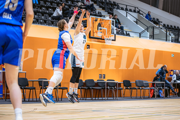 Basketball, Win2Day Basketball Damen Superliga 2022/23, Grunddurchgang 11.Runde, Vienna Timberwolves, UBSC-DBBC Graz, Antonia Dumancic (17)