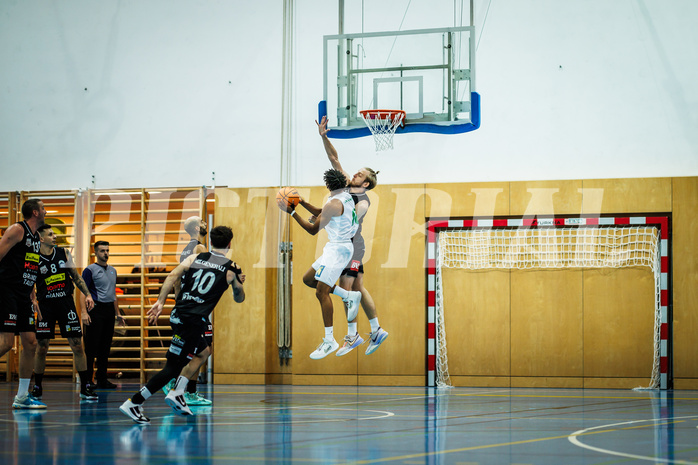 Basketball, Basketball Zweite Liga 2023/24, Grunddurchgang 4.Runde, Deutsch Wagram Alligators, Mattersburg Rocks, Philip Konate (16), Marco Jaitz (11)