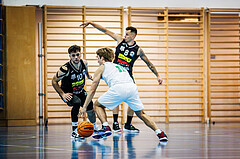 Basketball, Basketball Zweite Liga 2023/24, Grunddurchgang 4.Runde, Deutsch Wagram Alligators, Mattersburg Rocks, Julian Alper (10), Simon Marek (11), Petar Zivkovic (8)