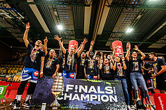 Basketball, win2day Basketball Superliga 2023/24, Finale Spiel 3, UBSC Graz, Oberwart Gunners, Meister 2023/24 Unger Steel Gunners Oberwart