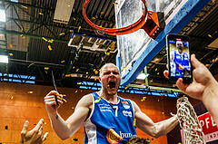 Basketball, win2day Basketball Superliga 2023/24, Finale Spiel 3, UBSC Graz, Oberwart Gunners, Celebrations