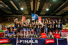 Basketball, win2day Basketball Superliga 2023/24, Finale Spiel 3, UBSC Graz, Oberwart Gunners, Meister 2023/24 Unger Steel Gunners Oberwart