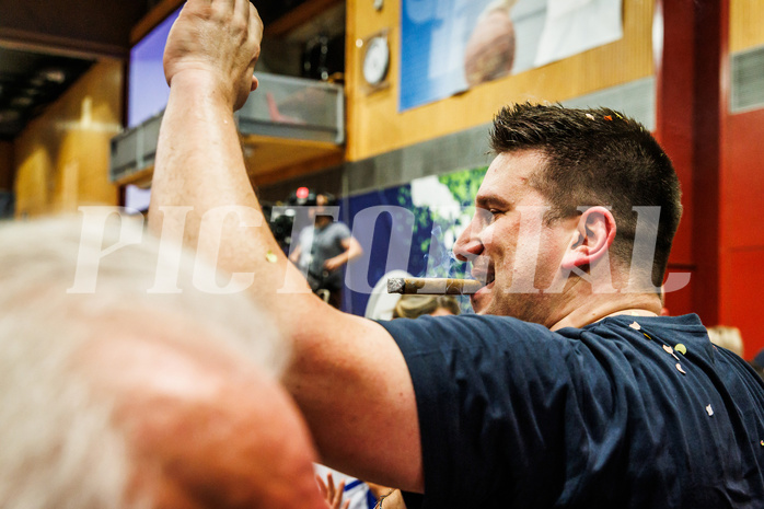 Basketball, win2day Basketball Superliga 2023/24, Finale Spiel 3, UBSC Graz, Oberwart Gunners, Celebrations