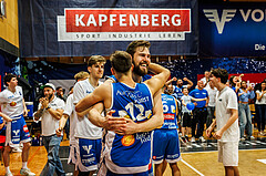 Basketball, win2day Basketball Superliga 2023/24, Finale Spiel 3, UBSC Graz, Oberwart Gunners, Celebrations