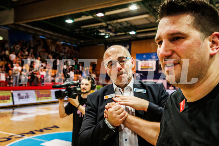 Basketball, win2day Basketball Superliga 2023/24, Finale Spiel 3, UBSC Graz, Oberwart Gunners, Celebrations