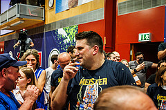 Basketball, win2day Basketball Superliga 2023/24, Finale Spiel 3, UBSC Graz, Oberwart Gunners, Celebrations