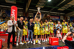 Basketball, win2day Basketball Superliga 2023/24, Finale Spiel 3, UBSC Graz, Oberwart Gunners, Vizemeister UBSC Graz