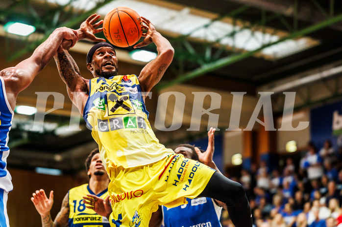 Basketball, win2day Basketball Superliga 2023/24, Finale Spiel 3, UBSC Graz, Oberwart Gunners, Jeremy Smith (4)