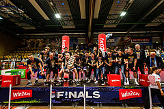 Basketball, win2day Basketball Superliga 2023/24, Finale Spiel 3, UBSC Graz, Oberwart Gunners, Meister 2023/24 Unger Steel Gunners Oberwart