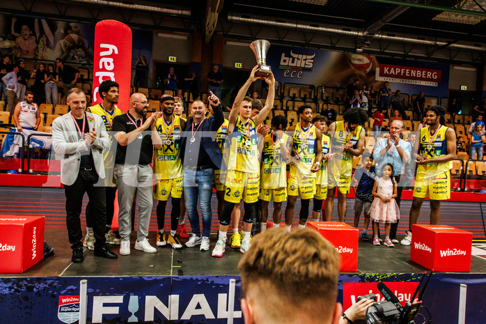 Basketball, win2day Basketball Superliga 2023/24, Finale Spiel 3, UBSC Graz, Oberwart Gunners, Vizemeister UBSC Graz