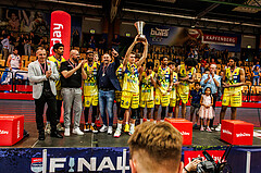 Basketball, win2day Basketball Superliga 2023/24, Finale Spiel 3, UBSC Graz, Oberwart Gunners, Vizemeister UBSC Graz