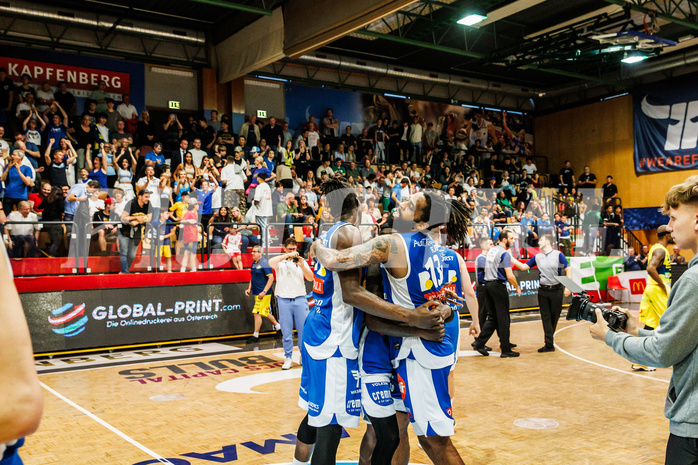 Basketball, win2day Basketball Superliga 2023/24, Finale Spiel 3, UBSC Graz, Oberwart Gunners, Celebrations