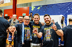 Basketball, win2day Basketball Superliga 2023/24, Finale Spiel 3, UBSC Graz, Oberwart Gunners, Celebrations