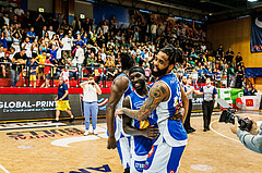 Basketball, win2day Basketball Superliga 2023/24, Finale Spiel 3, UBSC Graz, Oberwart Gunners, Celebrations