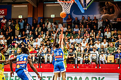 Basketball, win2day Basketball Superliga 2023/24, Finale Spiel 3, UBSC Graz, Oberwart Gunners, Zachery Deshon Cooks (3)