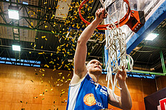 Basketball, win2day Basketball Superliga 2023/24, Finale Spiel 3, UBSC Graz, Oberwart Gunners, Celebrations