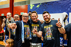 Basketball, win2day Basketball Superliga 2023/24, Finale Spiel 3, UBSC Graz, Oberwart Gunners, Celebrations