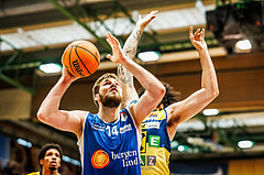 Basketball, win2day Basketball Superliga 2023/24, Finale Spiel 3, UBSC Graz, Oberwart Gunners, Daniel Köppel (14)