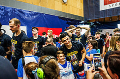 Basketball, win2day Basketball Superliga 2023/24, Finale Spiel 3, UBSC Graz, Oberwart Gunners, Celebrations