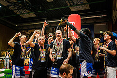Basketball, win2day Basketball Superliga 2023/24, Finale Spiel 3, UBSC Graz, Oberwart Gunners, Finals MVP Sebastian Käferle