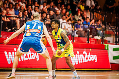 Basketball, win2day Basketball Superliga 2023/24, Finale Spiel 3, UBSC Graz, Oberwart Gunners, Zachery Deshon Cooks (3)