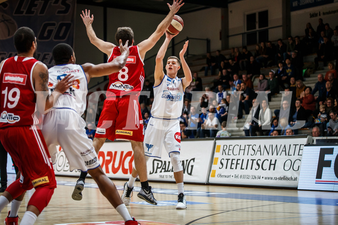 Basketball, Admiral Basketball Superliga 2019/20, Grunddurchgang 14.Runde, Oberwart Gunners, BC Vienna, Edi Patekar (9)