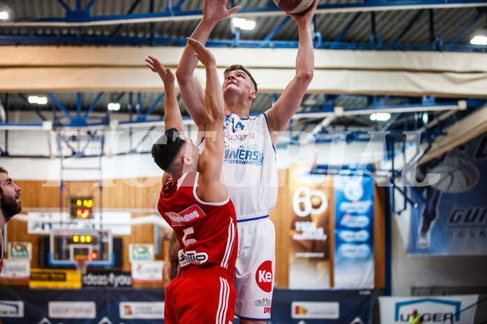Basketball, Admiral Basketball Superliga 2019/20, Grunddurchgang 14.Runde, Oberwart Gunners, BC Vienna, Maximilian Schuecker (14)
