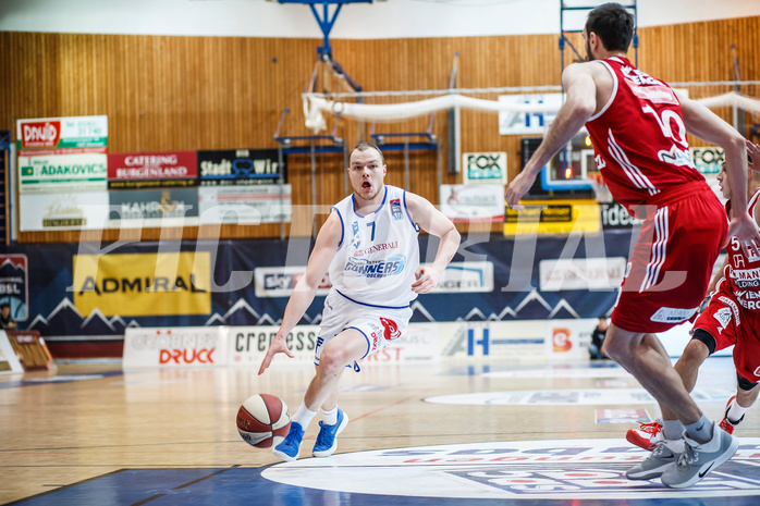 Basketball, Admiral Basketball Superliga 2019/20, Grunddurchgang 14.Runde, Oberwart Gunners, BC Vienna, Sebastian Käferle (7)