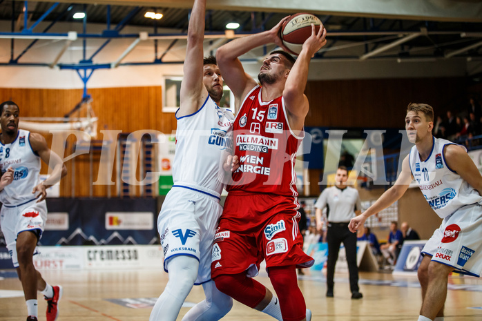 Basketball, Admiral Basketball Superliga 2019/20, Grunddurchgang 14.Runde, Oberwart Gunners, BC Vienna, Luka Gvozden (15)