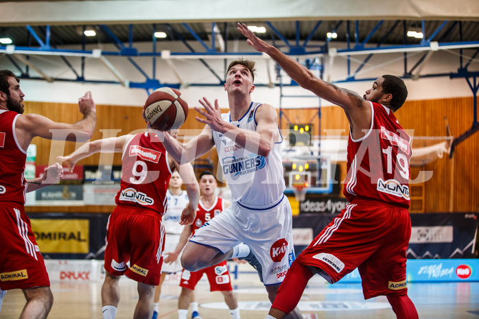 Basketball, Admiral Basketball Superliga 2019/20, Grunddurchgang 14.Runde, Oberwart Gunners, BC Vienna, Maximilian Schuecker (14)