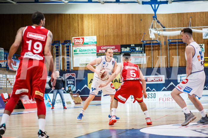 Basketball, Admiral Basketball Superliga 2019/20, Grunddurchgang 14.Runde, Oberwart Gunners, BC Vienna, Sebastian Käferle (7)