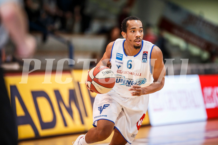 Basketball, Admiral Basketball Superliga 2019/20, Grunddurchgang 14.Runde, Oberwart Gunners, BC Vienna, Lawrence Alexander (6)