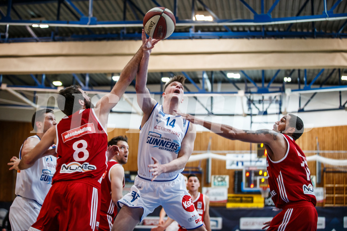 Basketball, Admiral Basketball Superliga 2019/20, Grunddurchgang 14.Runde, Oberwart Gunners, BC Vienna, Maximilian Schuecker (14)