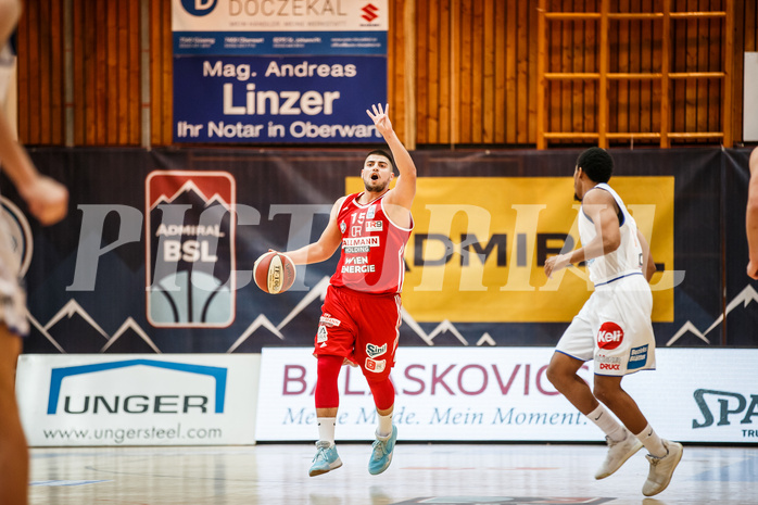 Basketball, Admiral Basketball Superliga 2019/20, Grunddurchgang 14.Runde, Oberwart Gunners, BC Vienna, Luka Gvozden (15)