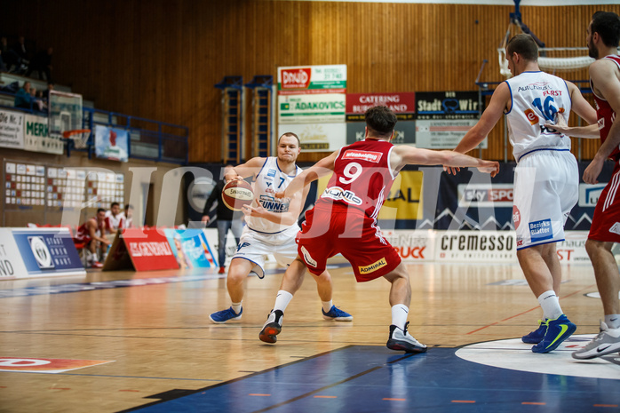 Basketball, Admiral Basketball Superliga 2019/20, Grunddurchgang 14.Runde, Oberwart Gunners, BC Vienna, Sebastian Käferle (7)