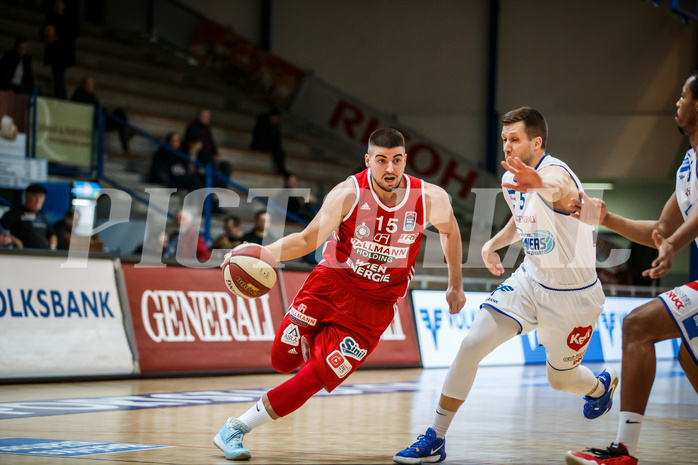 Basketball, Admiral Basketball Superliga 2019/20, Grunddurchgang 14.Runde, Oberwart Gunners, BC Vienna, Luka Gvozden (15)