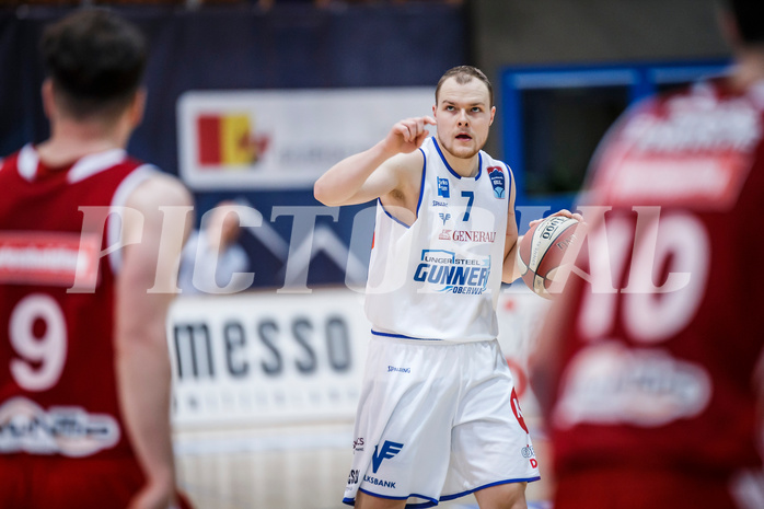 Basketball, Admiral Basketball Superliga 2019/20, Grunddurchgang 14.Runde, Oberwart Gunners, BC Vienna, Sebastian Käferle (7)