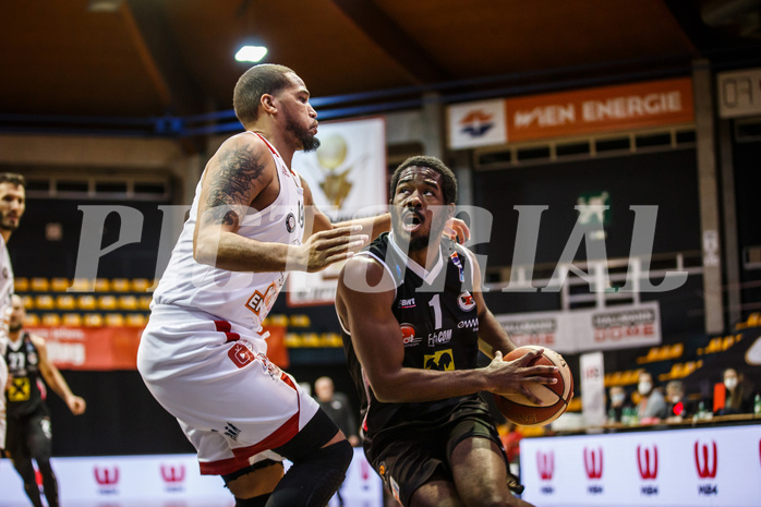 Basketball, bet-at-home Basketball Superliga 2020/21, Grunddurchgang 17.Runde, BC Vienna, Flyers Wels, Austen Awosika (1)