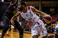 Basketball, bet-at-home Basketball Superliga 2020/21, Grunddurchgang 17.Runde, BC Vienna, Flyers Wels, Richaud Pack (4)