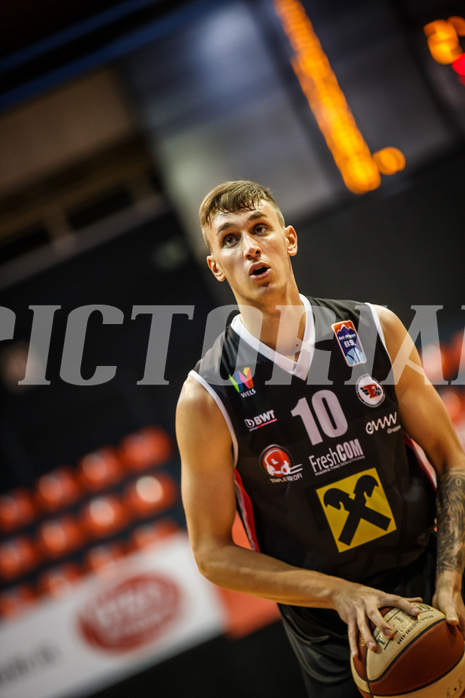Basketball, bet-at-home Basketball Superliga 2020/21, Grunddurchgang 17.Runde, BC Vienna, Flyers Wels, Alesandar Andjelkovic (10)