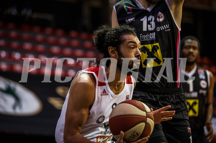 Basketball, bet-at-home Basketball Superliga 2020/21, Grunddurchgang 17.Runde, BC Vienna, Flyers Wels, Alex Robinson (8)