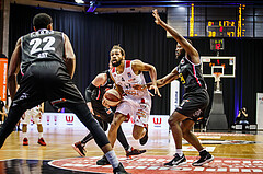 Basketball, bet-at-home Basketball Superliga 2020/21, Grunddurchgang 17.Runde, BC Vienna, Flyers Wels, Richaud Pack (4)