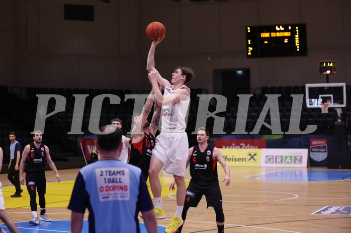 05.02.2023, Graz, Raiffeisen Sportpark Graz, Basketball Zweite Liga 2022/23, Grunddurchgang, Runde 15, Future Team Steiermark vs Mistelbach Mustangs 