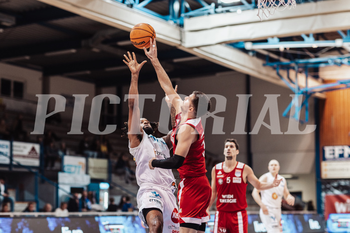 Basketball, Basketball Superliga 2023/24, Gunddurchgang 7. Runde, Oberwart Gunners, BC Vienna, Kris Monroe (13), Davor Konjevic (31)