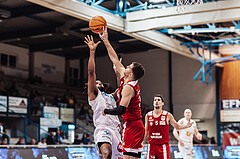 Basketball, Basketball Superliga 2023/24, Gunddurchgang 7. Runde, Oberwart Gunners, BC Vienna, Kris Monroe (13), Davor Konjevic (31)