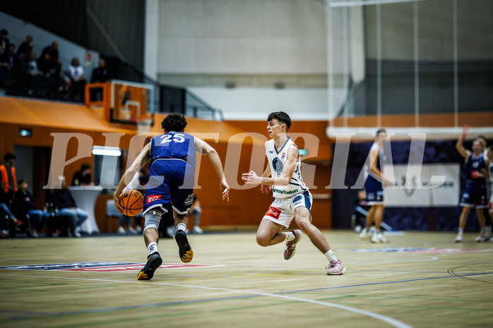 Basketball, Win2Day Superliga 2023/24, Grunddurchgang 7.Runde, Vienna Timberwolves, BBC Nord Dragonz, Jakob Konzet (5)