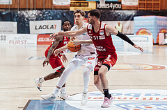 Basketball, Basketball Superliga 2023/24, Gunddurchgang 7. Runde, Oberwart Gunners, BC Vienna, Demarkus Stuckey Jr. (42), Florian Koeppel (8), Davor Konjevic (31)