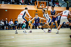 Basketball, Win2Day Superliga 2023/24, Grunddurchgang 7.Runde, Vienna Timberwolves, BBC Nord Dragonz, Valentin Pasterk (6)